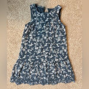 LOFT Blue Floral Dress XSP